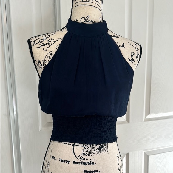 Elegant Navy Blue Sadie and Sage Halter Top - Picture 2 of 8